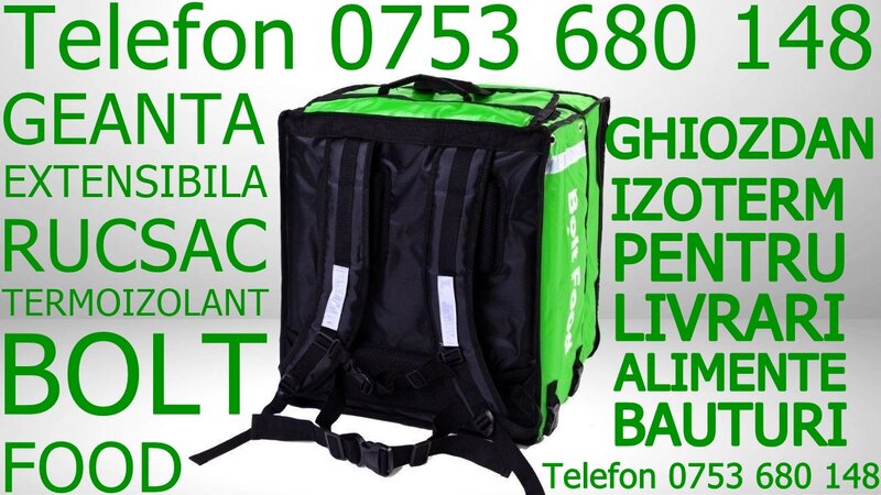 Geanta Bolt Food modelul nou extensibil de rucsac Bolt bun si pt Glovo Wolt